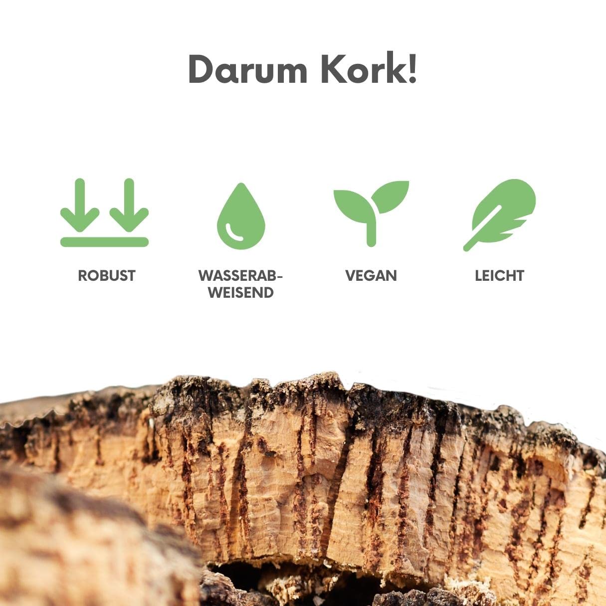 Simaru Schlüsseletui Schlüsseletuis Schlüsseltasche aus Kork mit Zwei Reißverschlüssen Vegan Made in EU (Raizes)
