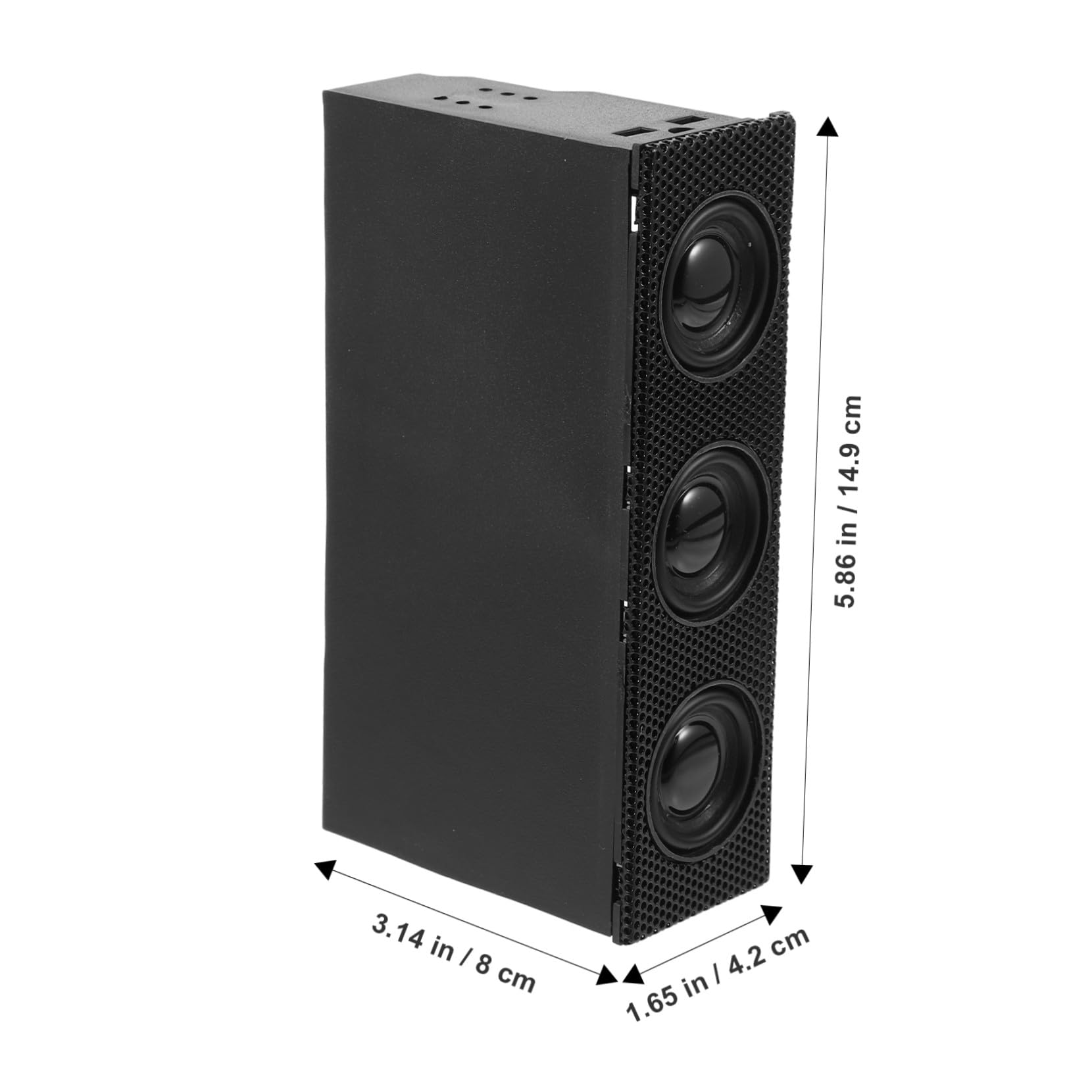 Altoparlanti Surround Stereo per Computer PC Pannello Frontale, Audio Nitido per Musica, Compatibili Case Desktop, Design Nero Moderno per Appassionati di Musica