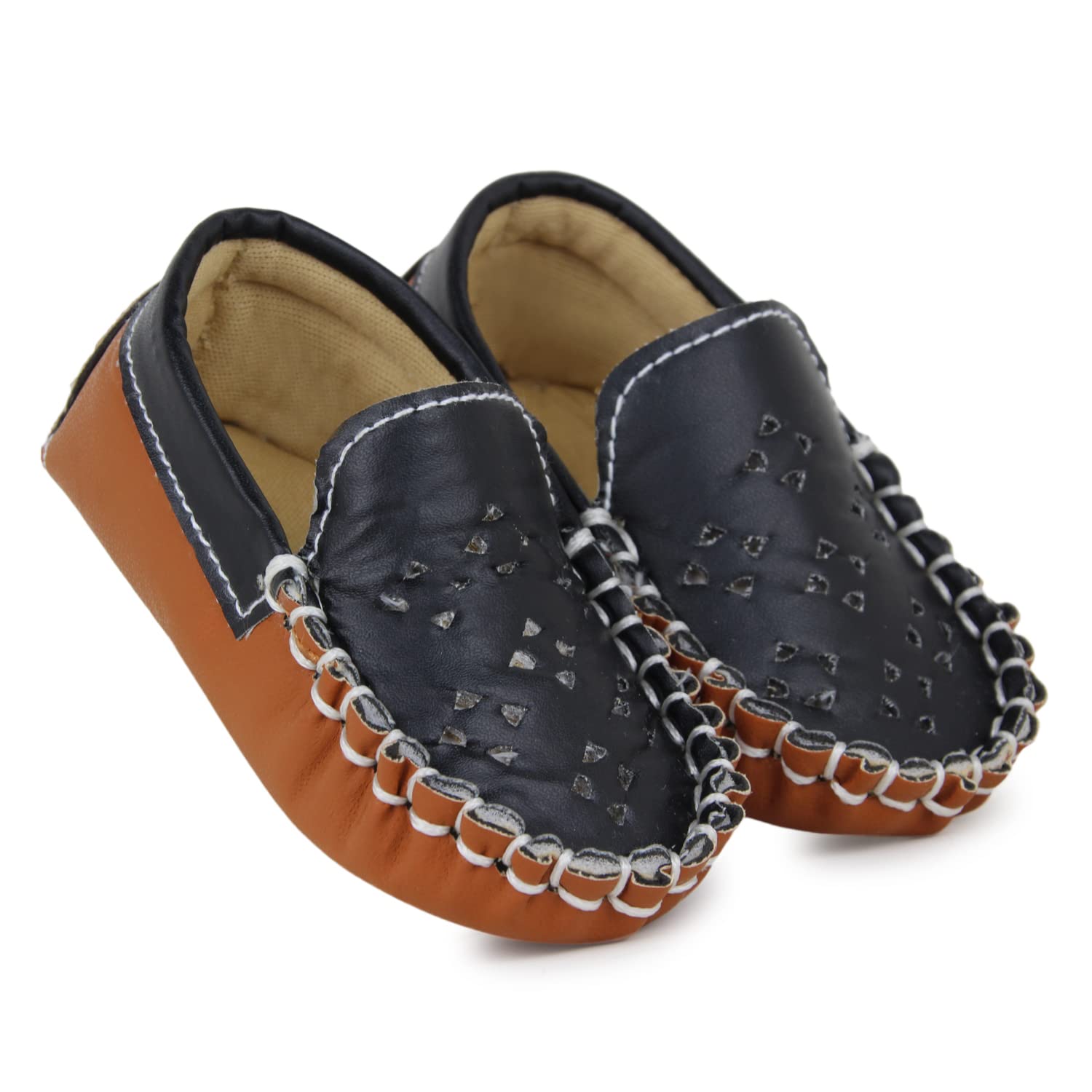 neska moda 6 To 12 Months Baby Boys Synthetic Leather Loafer Booties-picture-23
