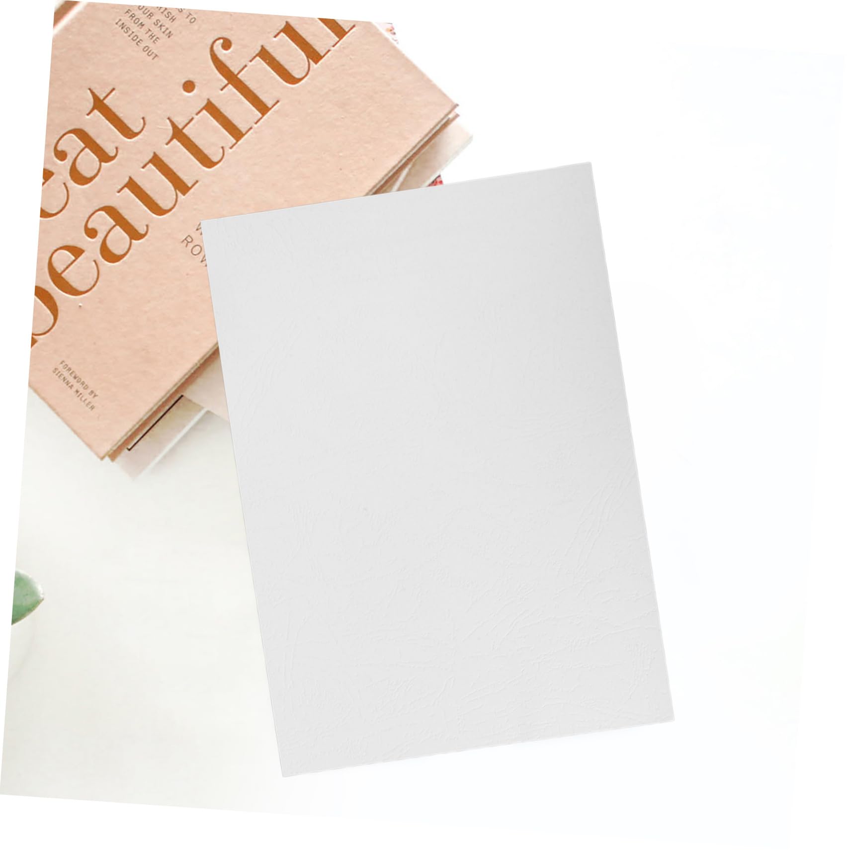 Couvertures de Reliure A5 en Papier Blanc 100 Feuilles pour Documents