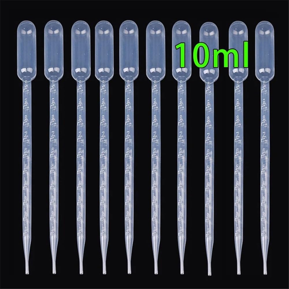 Cristalería de Laboratorio Pipetas de plástico desechables de 10 ml, gotero graduado, transparentes, suministros for experimentos de laboratorio, 50 a 1000 unidades(500 pieces)
