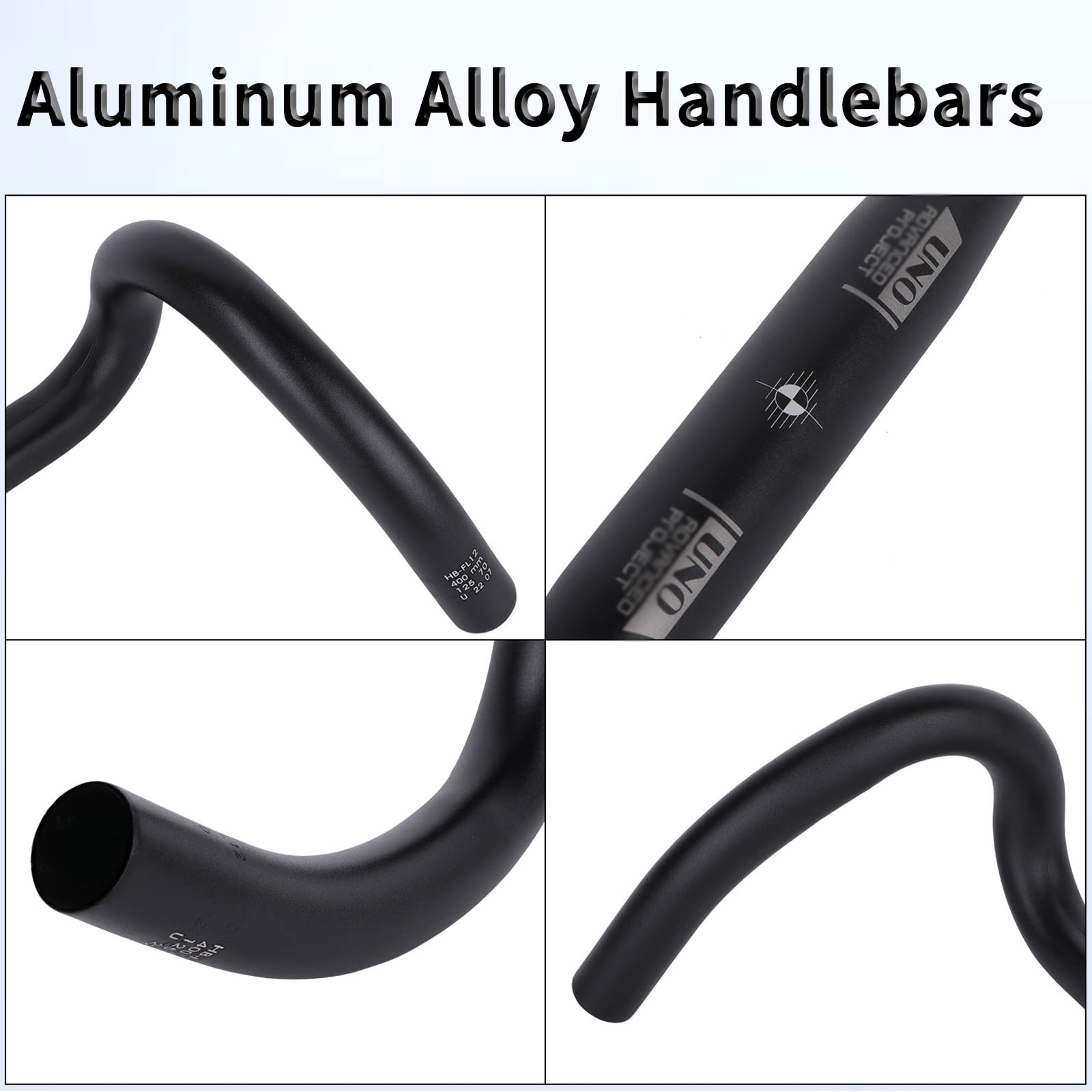 Guidon De Vélos De Route 31.8MM Aluminium Alliage Guidolines De Vélo Guidon Courbé Compact 400/420/440/460 MM