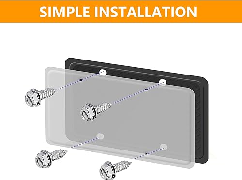 Miniatura 4 de Hawyet Juego de 4 tornillos para matrícula de automóvil, de acero inoxidable, impermeables, para marcos de matrícula, sujetadores, kit de tornillos
