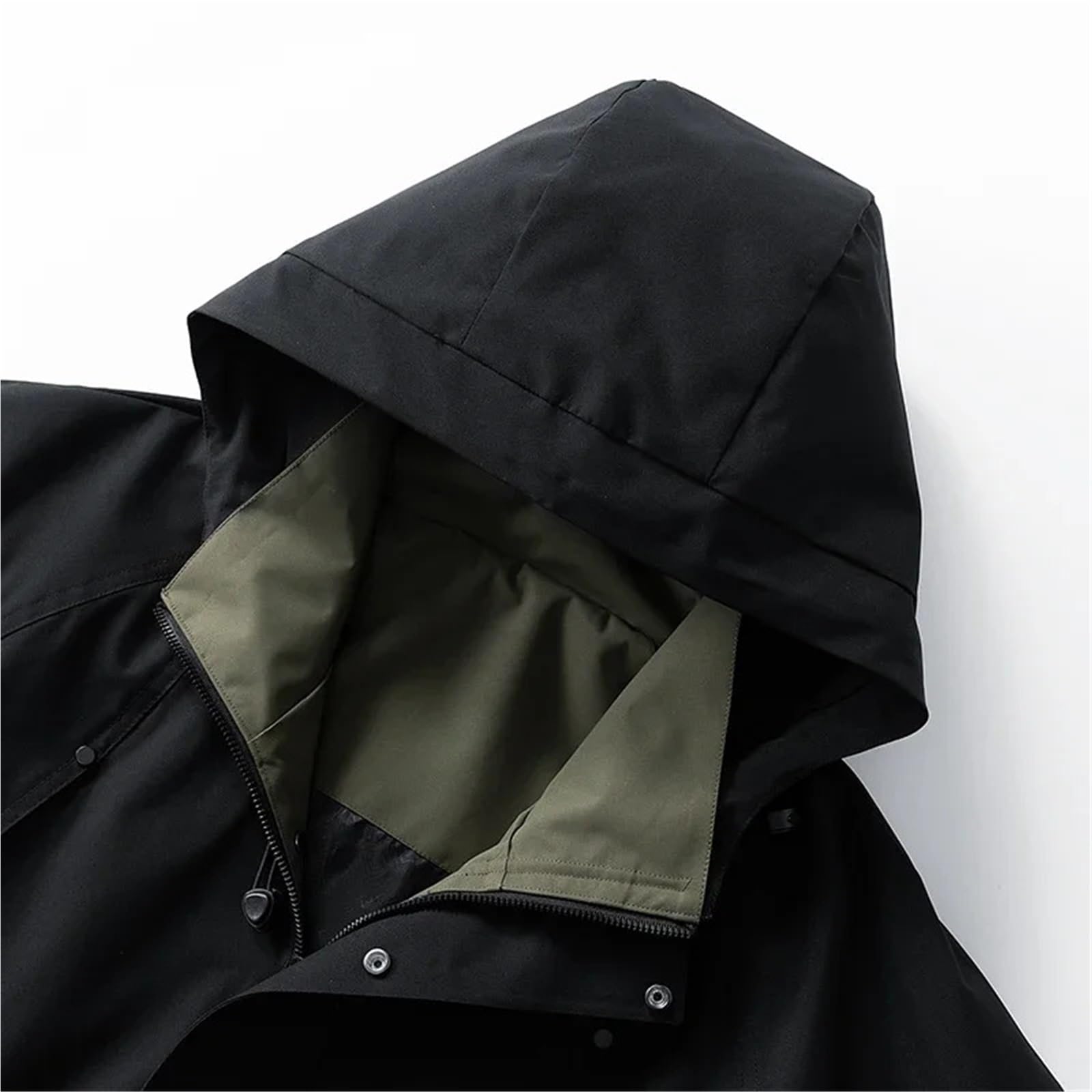 Chaqueta impermeable de camping for hombre, softshell, con cremallera y capucha, cortavientos, for senderismo, ligera, for primavera otoño Para Hombre