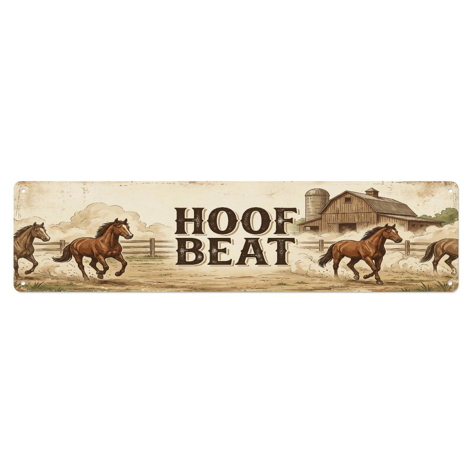 Xanthor Style Metal Tin Sign Vintage Yard Hoof Horse Farmhouse Funny Horse Backyard Farm