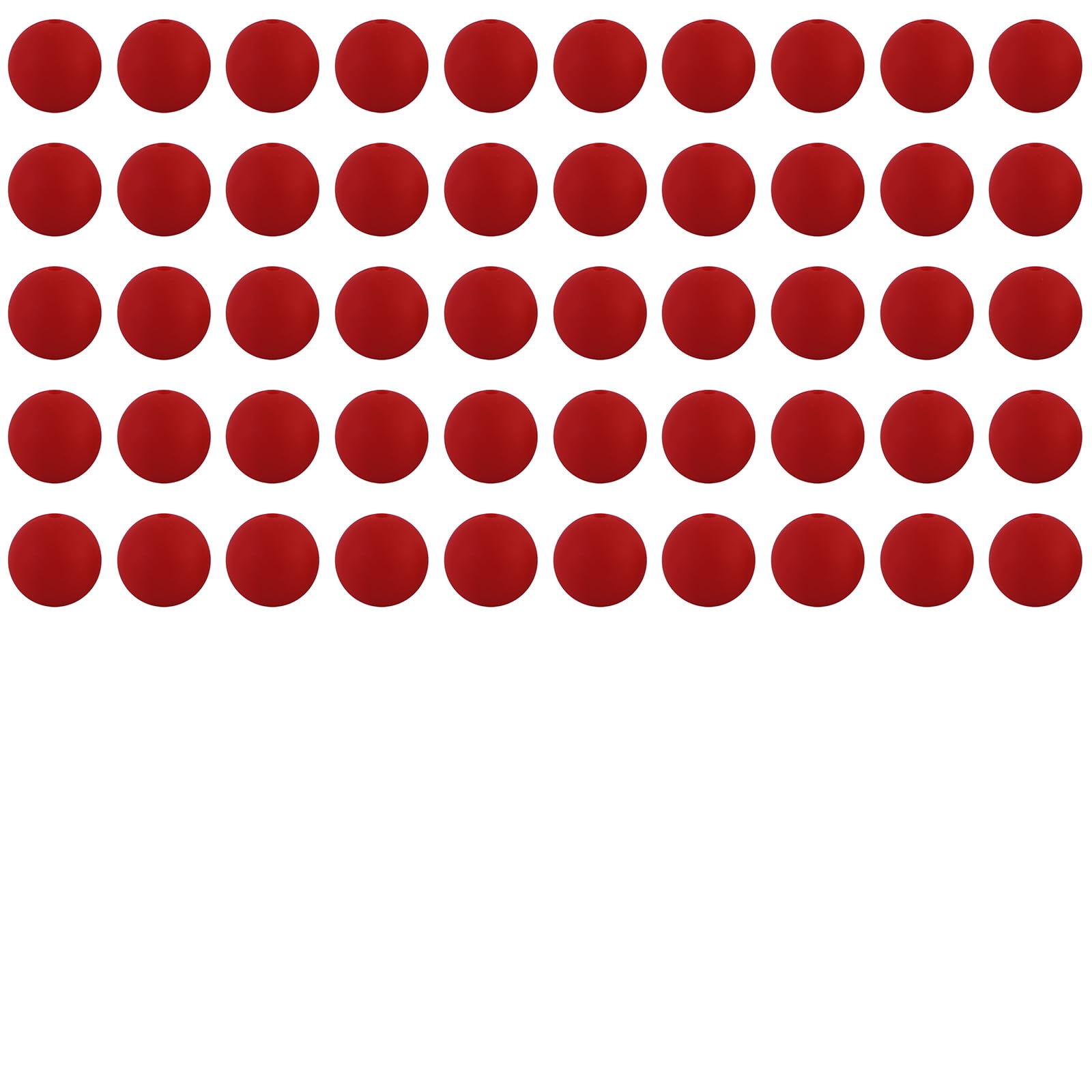 Aoktorkit 50Pcs 15mm Red Silicone Beads, Round Silicone Beads for Crafting, Bracelets, Keychain Making