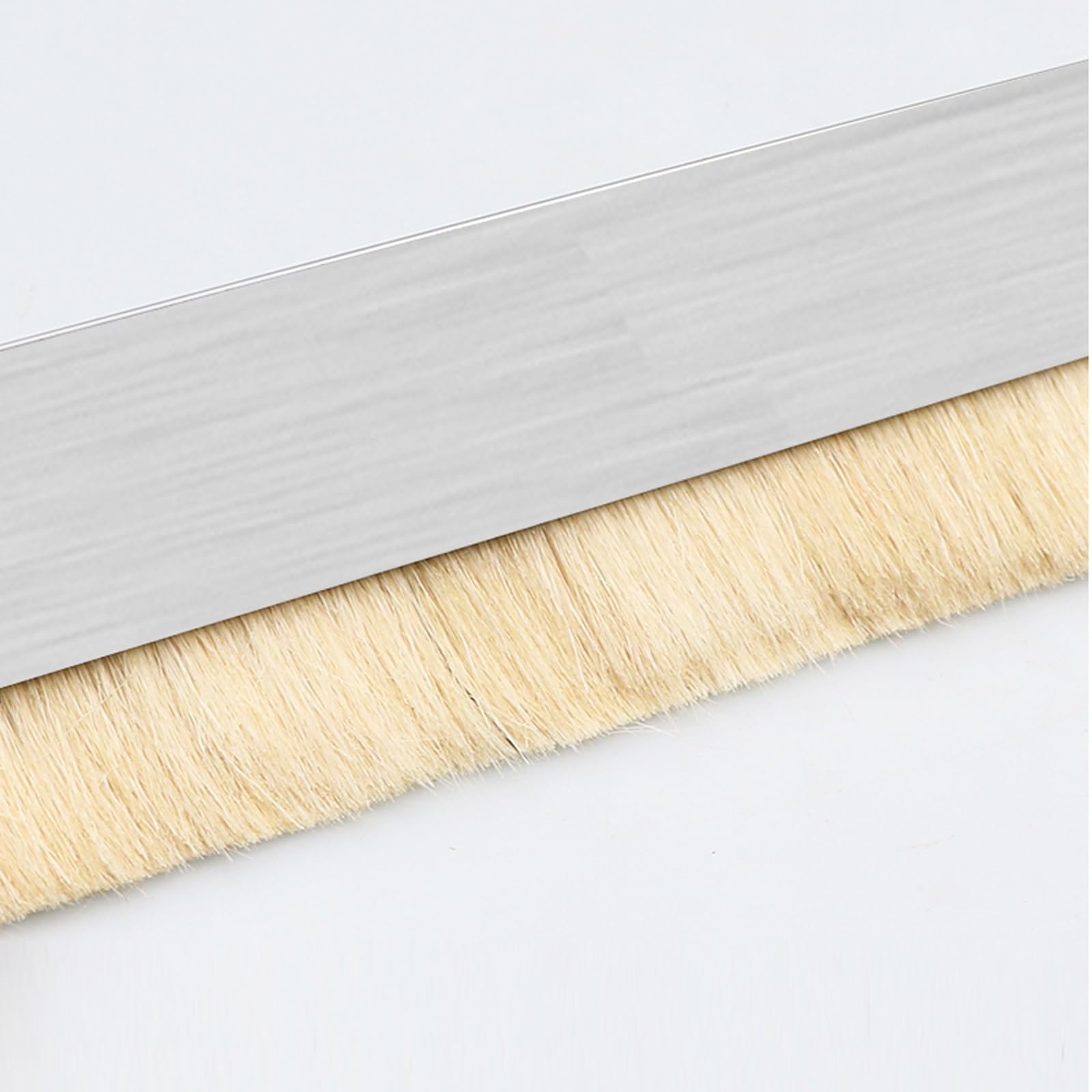Wool Brush Strip Industrial Machinery Machine Tool Brush Door and Window Door Bottom Dust Brush H-Shaped Aluminum Alloy Strip Brush(Hair Length 60 mm)