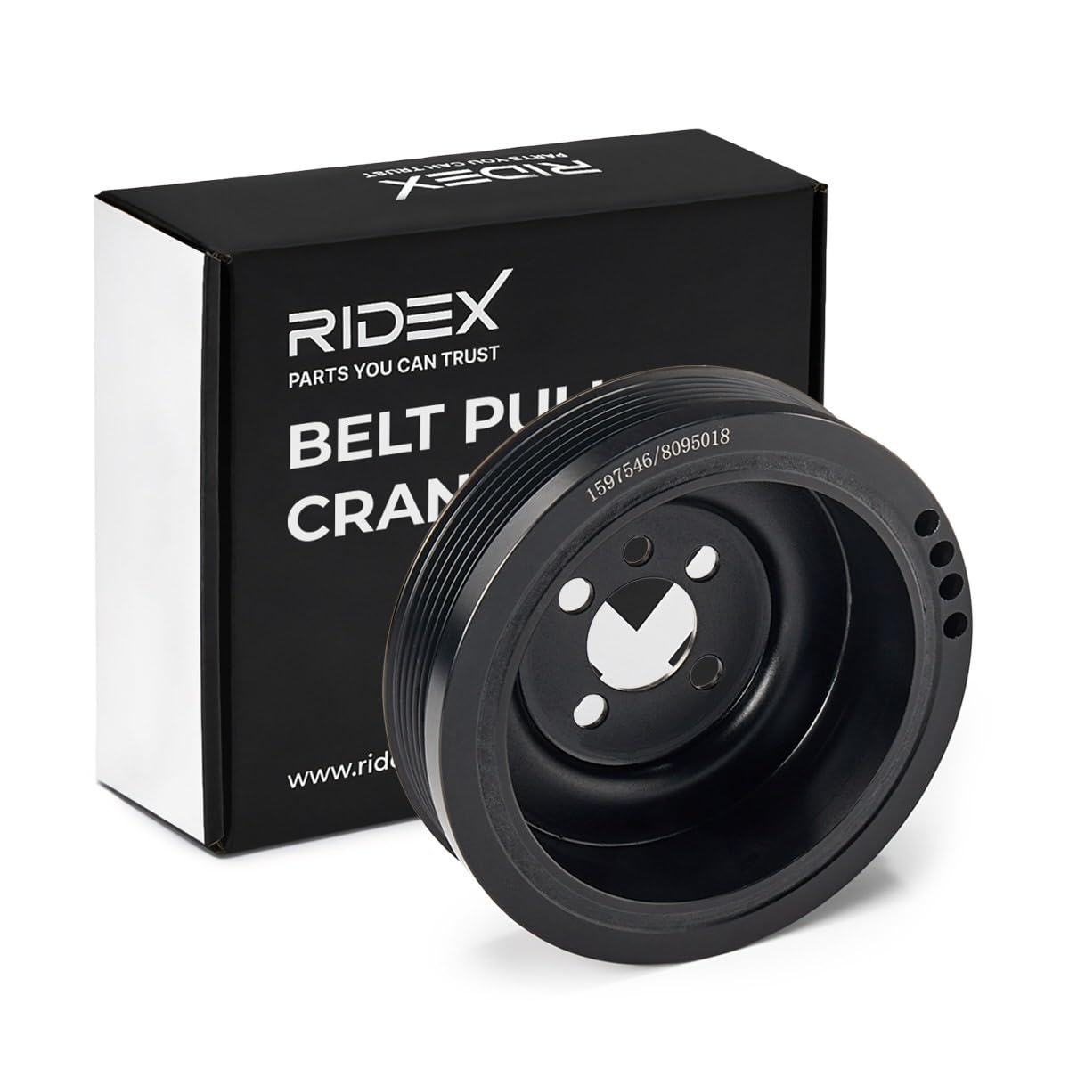 RIDEX 3213B0018 Poulie damper (vilebrequin) Compatible avec VW Golf VII 3/​5 portes 5G1, BQ1, BE1, BE2