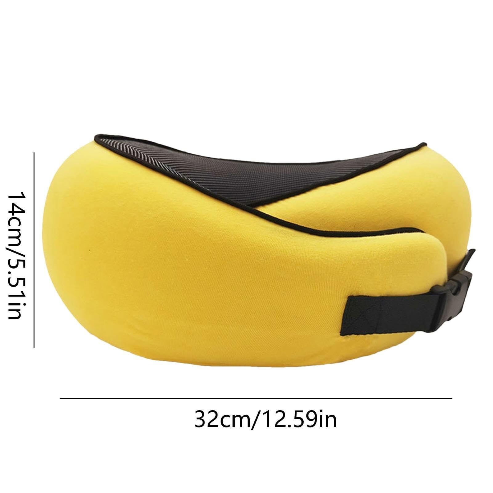 Poduszka Podróżna Do Samolotu Samochodu Poduszka Podróżna Z Pianki Memory Foam Regulowaną Klamrą I Torbą Do Przechowywania Na Szyję Samolotu(Grey)