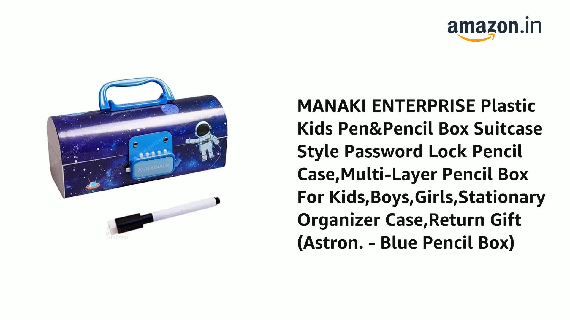 MANAKI ENTERPRISE Plastic Kids Pencil Box Suitcase Style