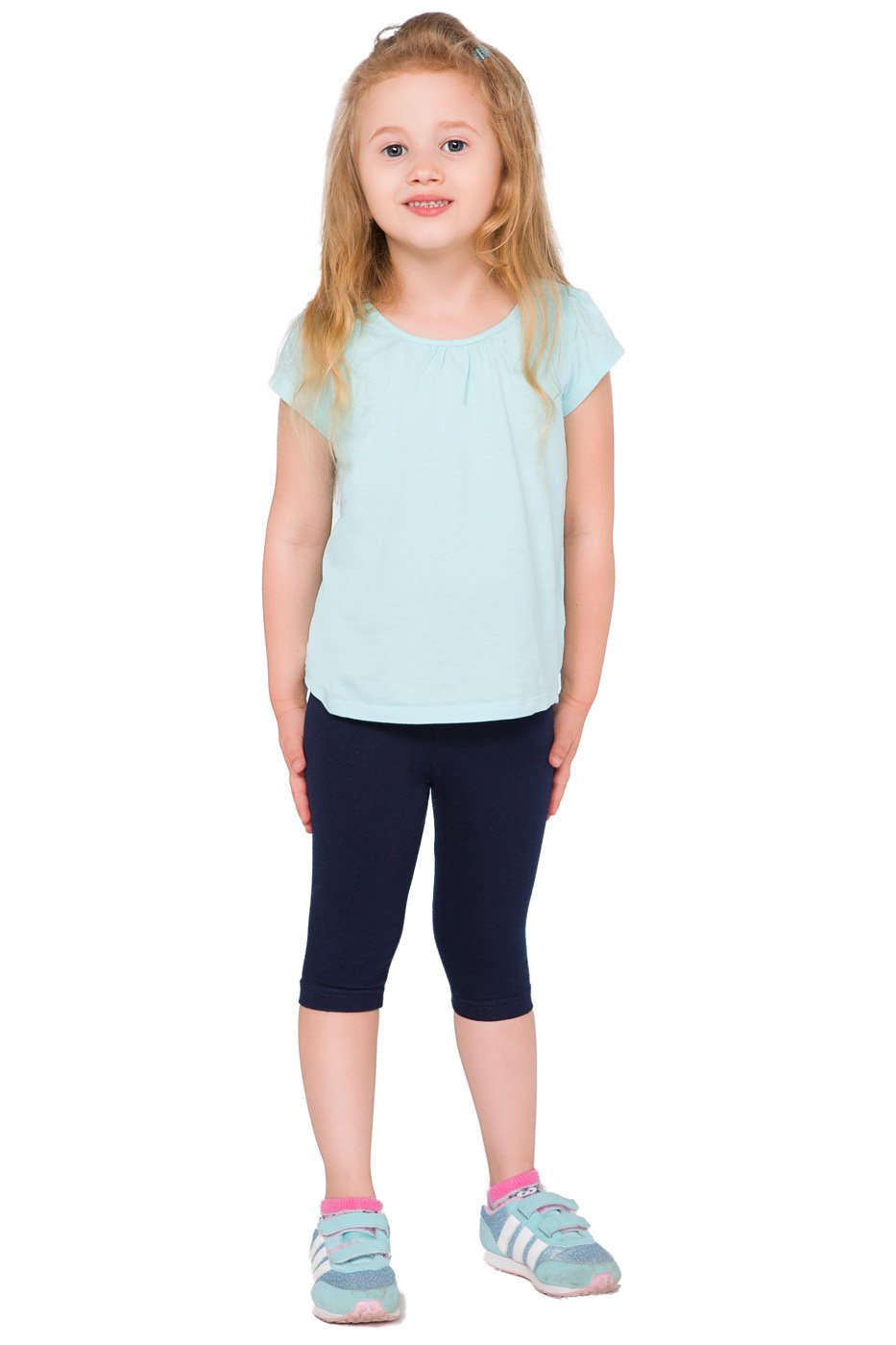 hi!mom Girls Cropped Leggings 3/4 Lenght - Cotton Basic Opaque Stretchy Dance Sport School Summer Capri Leggings - Pants for Kids Leggings — view 11