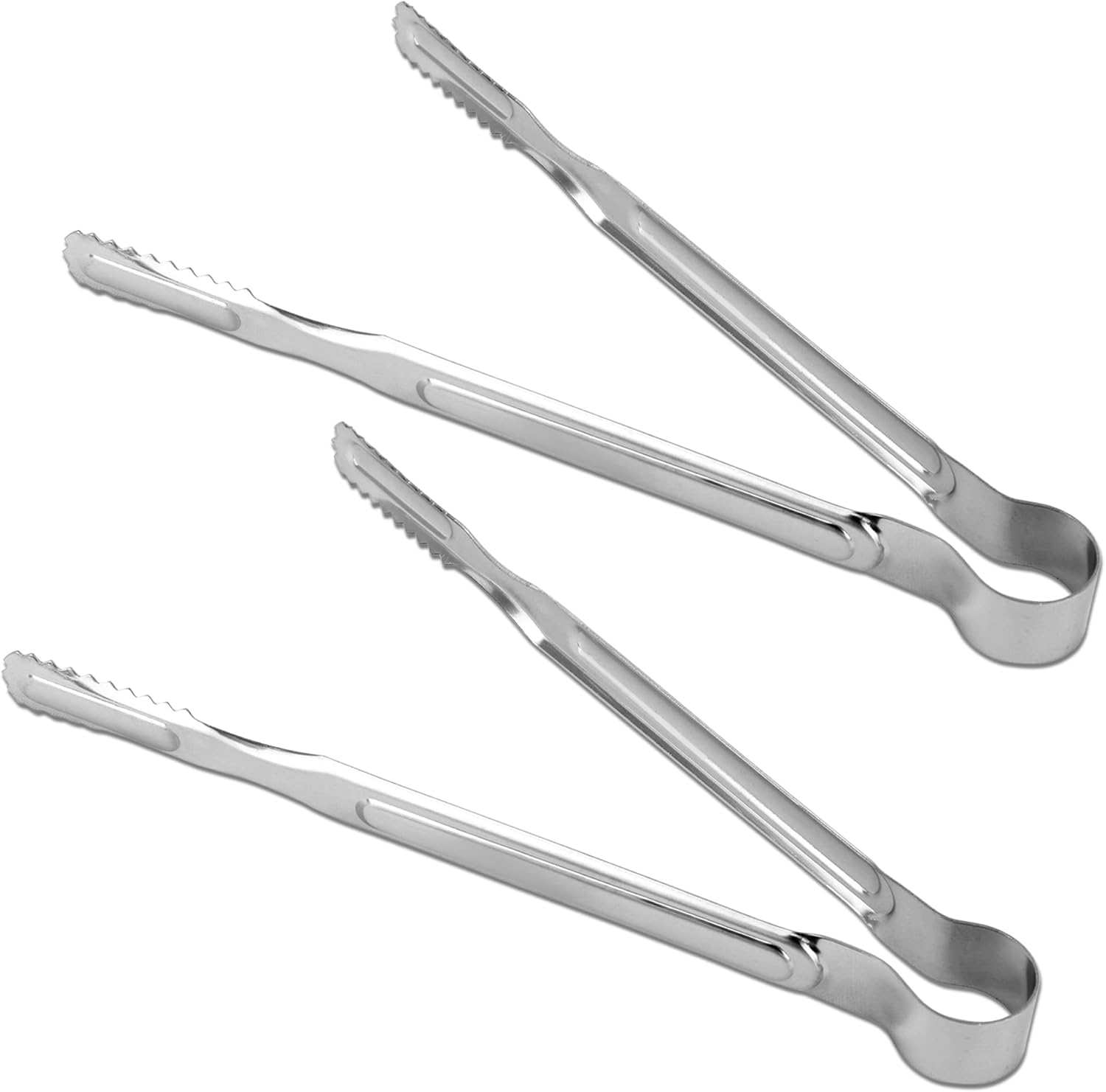 PURUS LIVING Stainless Steel Kitchen Metal Tongs 2Piece