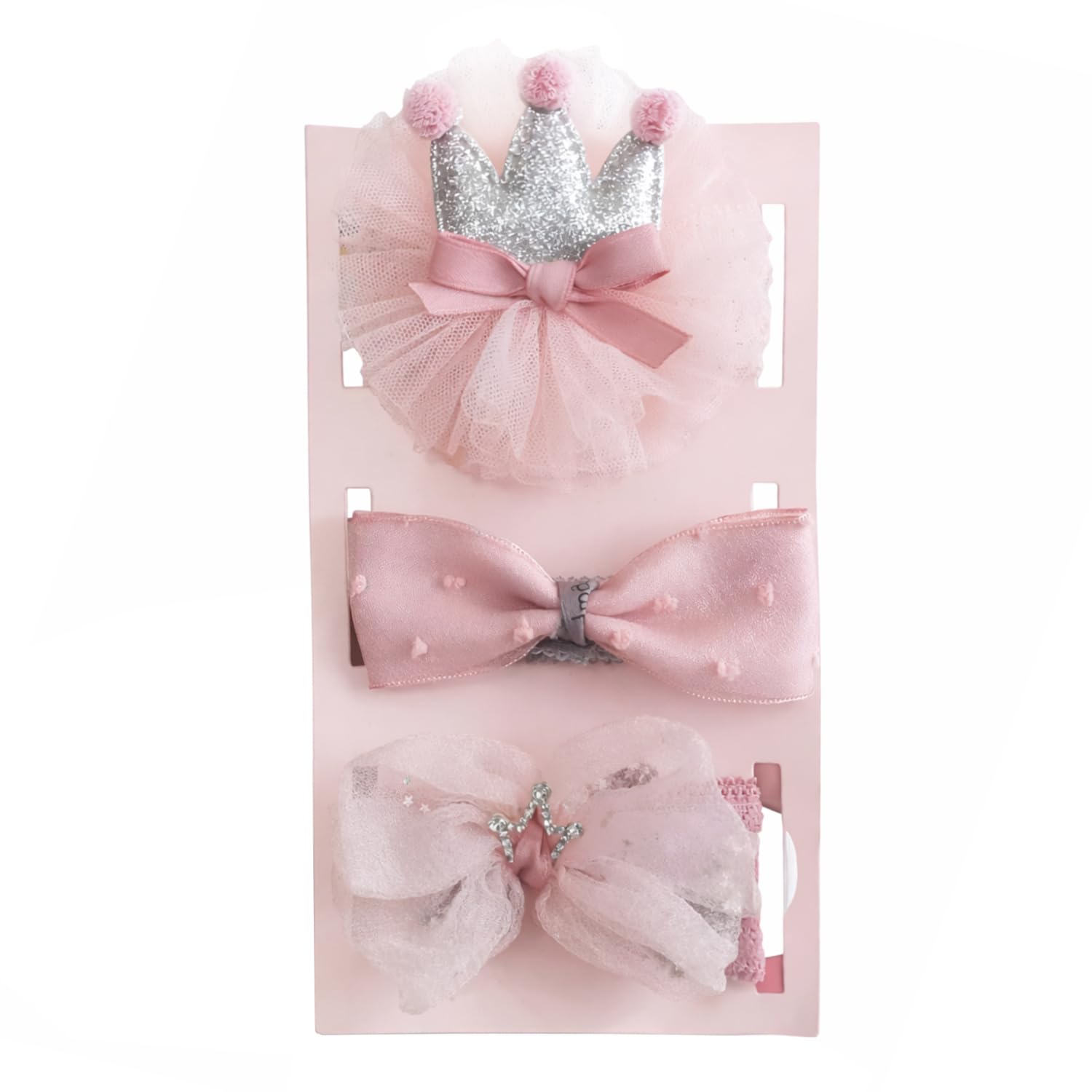 SYGA 3 Pcs Baby Girl Headband Soft Flower Bow Strechable Hairband Suitable For Newborns, Infants, Toddlers And Kids 0-3 Years(Color - 1010,Pink)-image-47