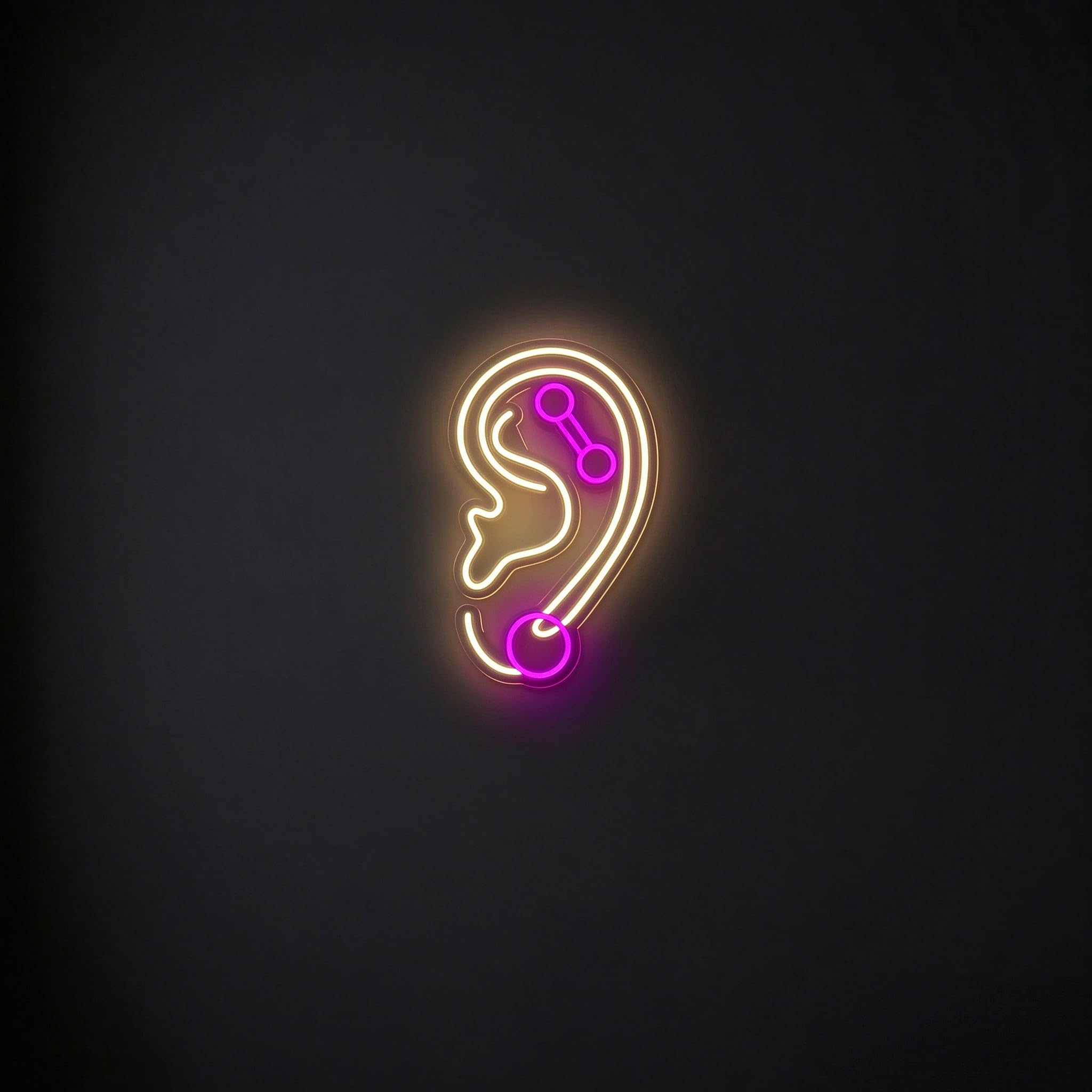 Piercing Led Neon Sign. LED Decor for a Piercing Salon. Neon Ear Piercing Wall Decor