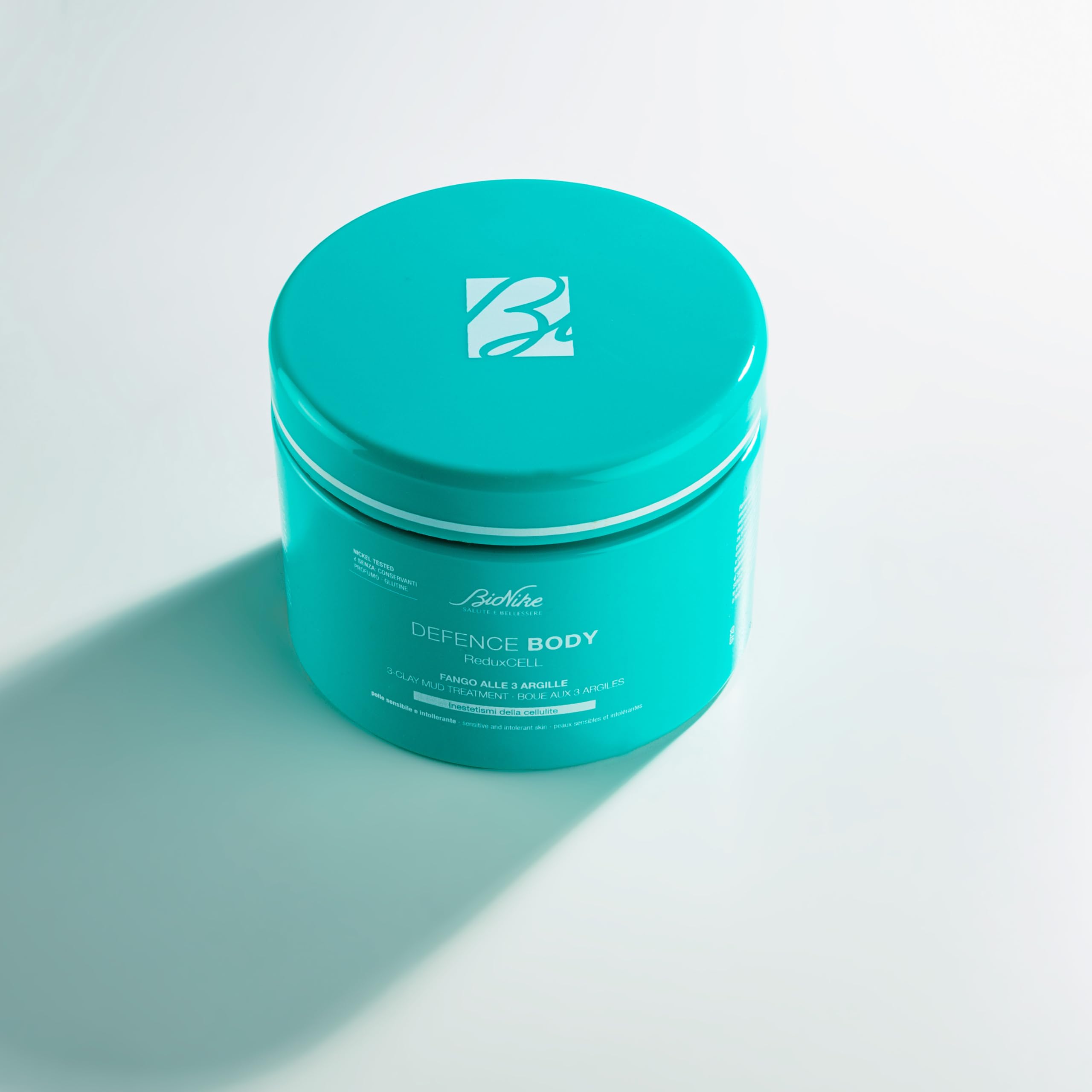 Bionike Defence Body - Reduxcell Fango alle 3 Argille, Azione Rimodellante e Tonificante per Pelli Sensibili, Dona una Pelle Elastica e Tonica, 500 ml
