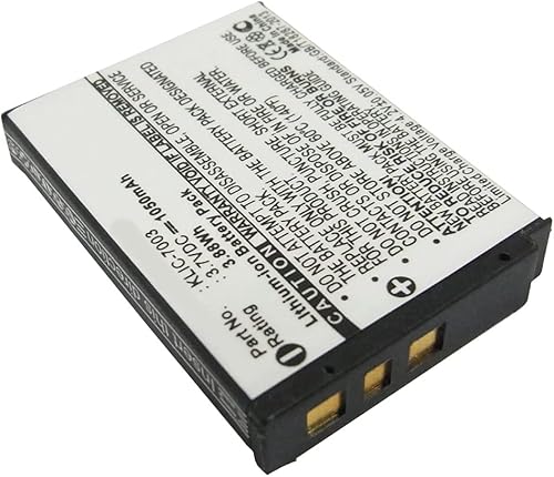 Miniatura 3 de Synergy Digital Baterías para cámara, compatibles con cámara digital Kodak KLIC-7003, (Li-ion, 3.7V, 1050mAh), repuesto para batería Kodak