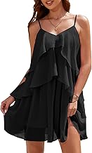 DRESSTELLS Women's Cocktail Ruffle Tiered Dresses, Formal Wedding Guest Homecoming Party Mini Dress