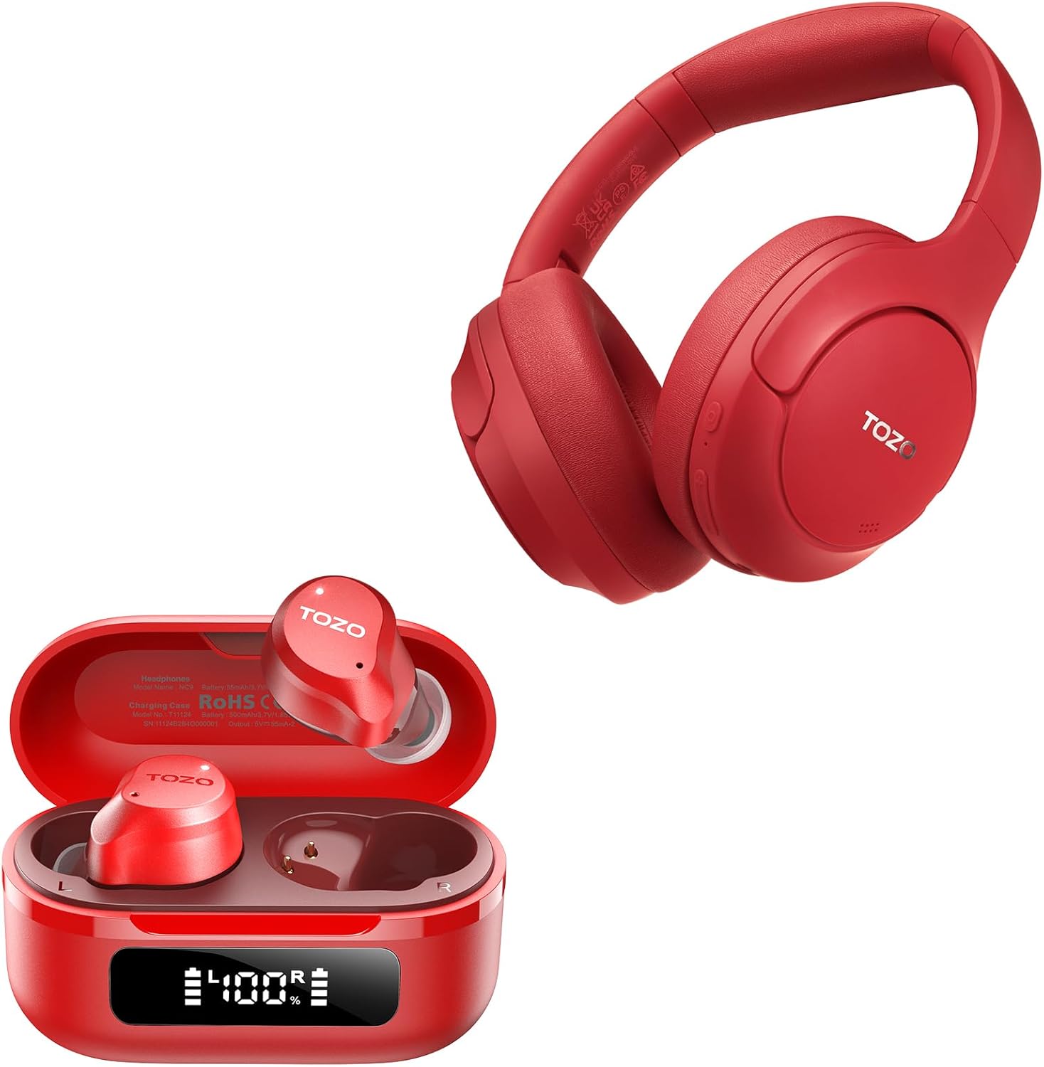 TOZO Hybrid Active Noise Cancelling Wireless Earbuds HT2 Hybrid Active Noise Cancelling Headphones