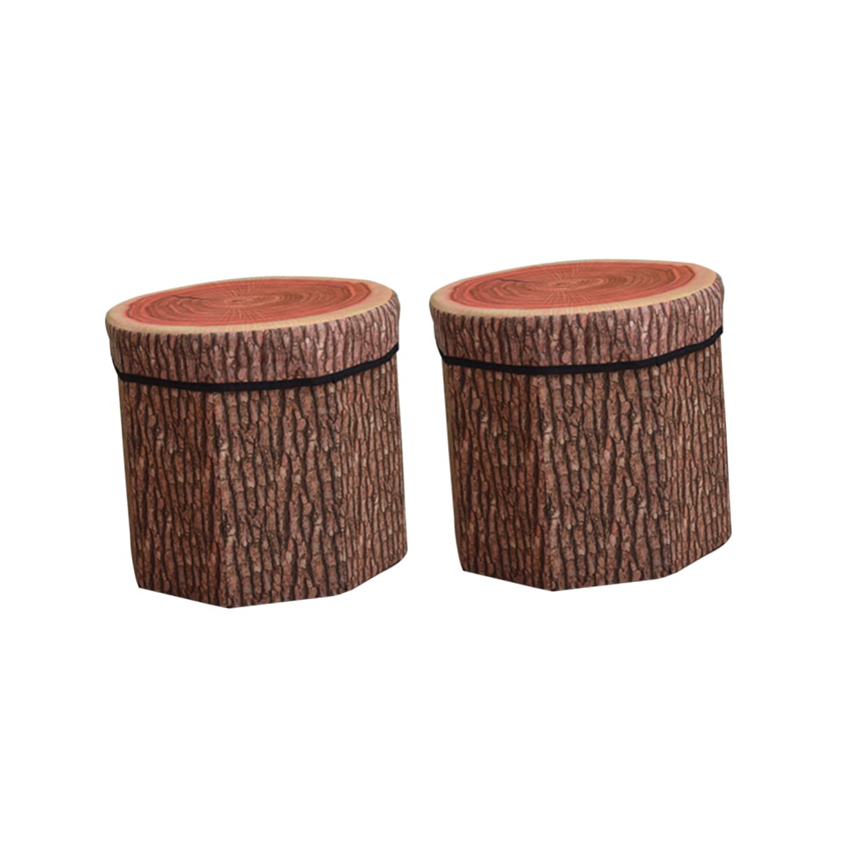Ottoman en tissu marron Homoyoyo pliable avec coffre de rangement de salon