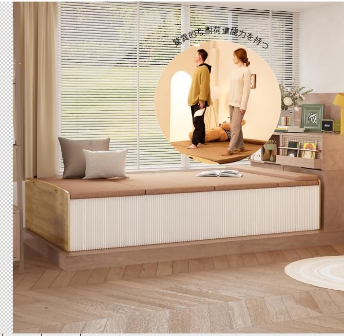 ペーパー折りたたみベッド幅60㎝高さ16㎝組立不要 マットレス付き