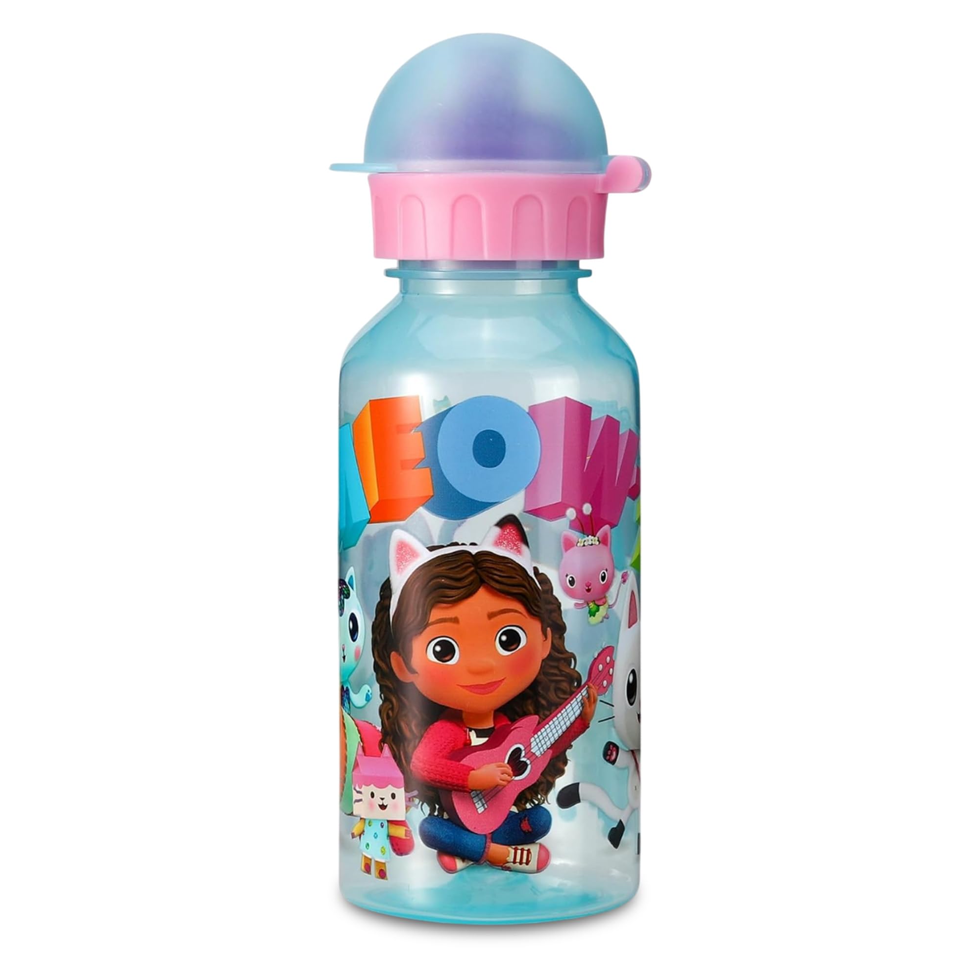 Stor Gabby's Dollhouse Kids Water Bottles - 370Ml Reusable & Bpa Free Toddler Drinks Bottles, Lightweight Small Plastic Water Bottle For School & Sports (Gabby's Dollhouse)