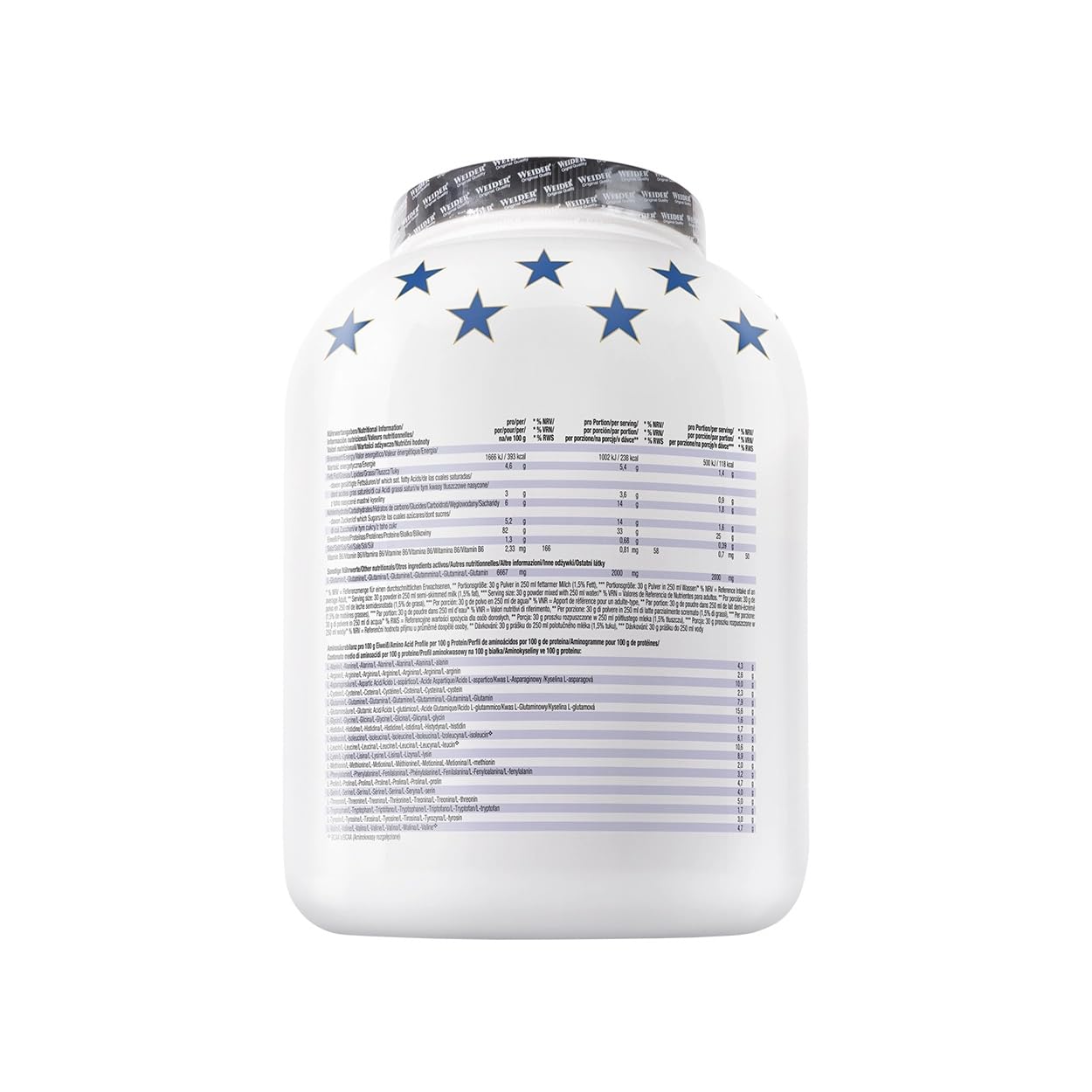 Weider Premium Whey Protein Pulver - Hoher Proteingehalt, wenig Kohlenhydrate & wenig Fett mit L-Glutamin und Vitamin B6-2,3kg - Vanilla Ice-Cream