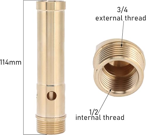 Miniatura 2 de Boquilla de latón para fuente burbujeante, rosca hembra G12, G34, cabezal de pulverización de rosca macho para estanque de jardín, estanque de