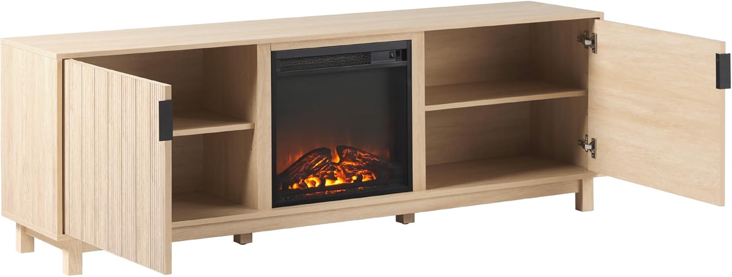 Walker Edison 70" TV Stand with Electric Fireplace - Image 6