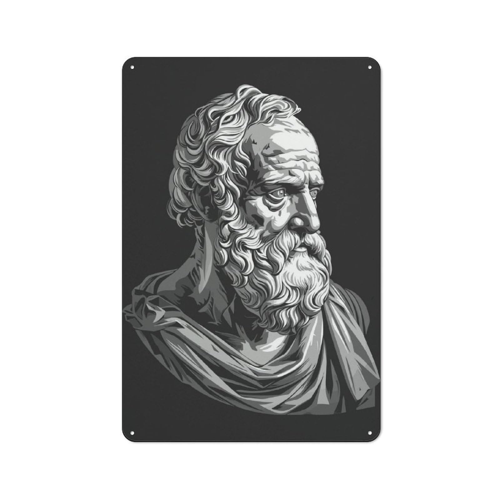 Junmoney Archimedes Retro Metal Wall Sign 30X20cm With For Garage Wall, A Decorative Metal Sign For Garages And Workshops