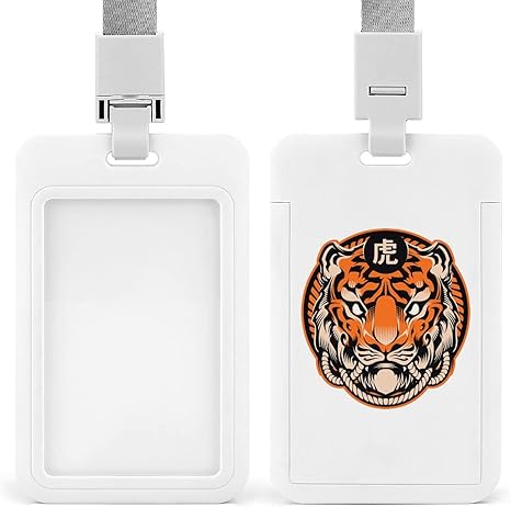 Amazon Co Jp パスケース Idカードホルダー 虎 タイガー 和柄 イラスト ネームホルダー 社員証 社員証ケース 名札ケース 名札ホルダー 縦型 首掛け 名刺ホルダー 吊り下げ 定期入れ 胸ポケットクリップ ストラップ付き バッジホルダー 防水 通勤 通学 文房具 オフィス用品