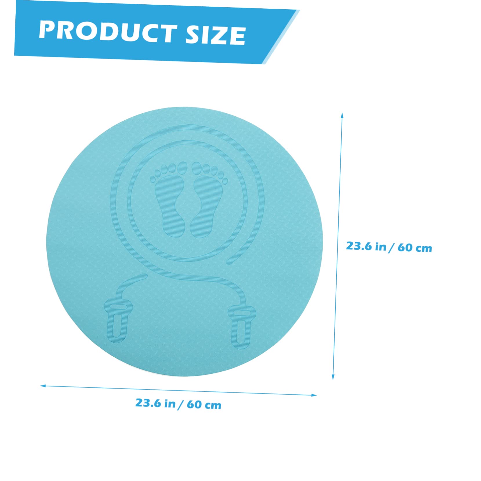 Abaodam Non-slip Jump Rope Pad Round Workout Mat Exercise Mats Shockproof Jumping Pad