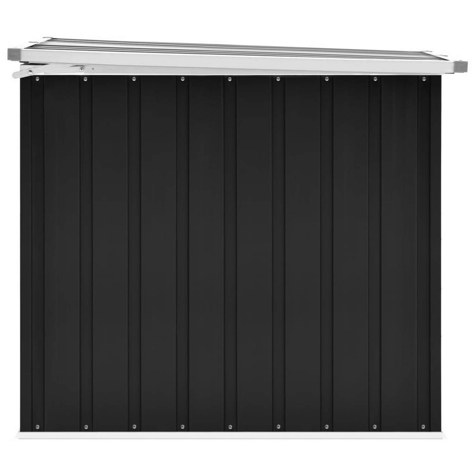Baule da Giardino Antracite 149x99x93 cm,Baule da Giardino Effetto Legno Organizer Box Giocattoli Multibox Impermeabile Esterni