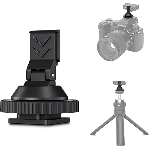 JJC Cold Shoe Mount Adapter for DJI Mic Mini with 1/4" Screw, DJI Mic Mini Accessories Compatible with Canon Nikon Sony Cameras Tripod Cage for Vlogging Video Recording
