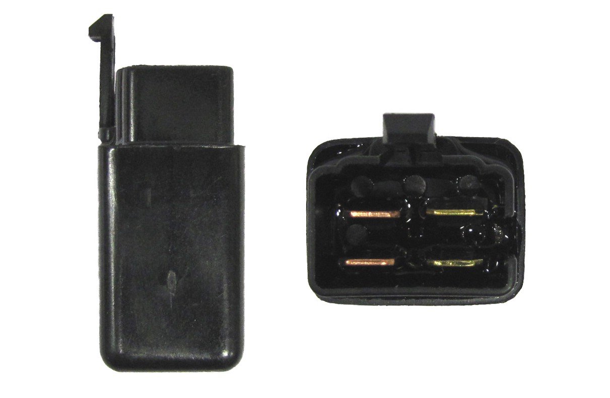 Motorcycle relay, 12v, 30 Amp, 4 pin male connector, universal fitting