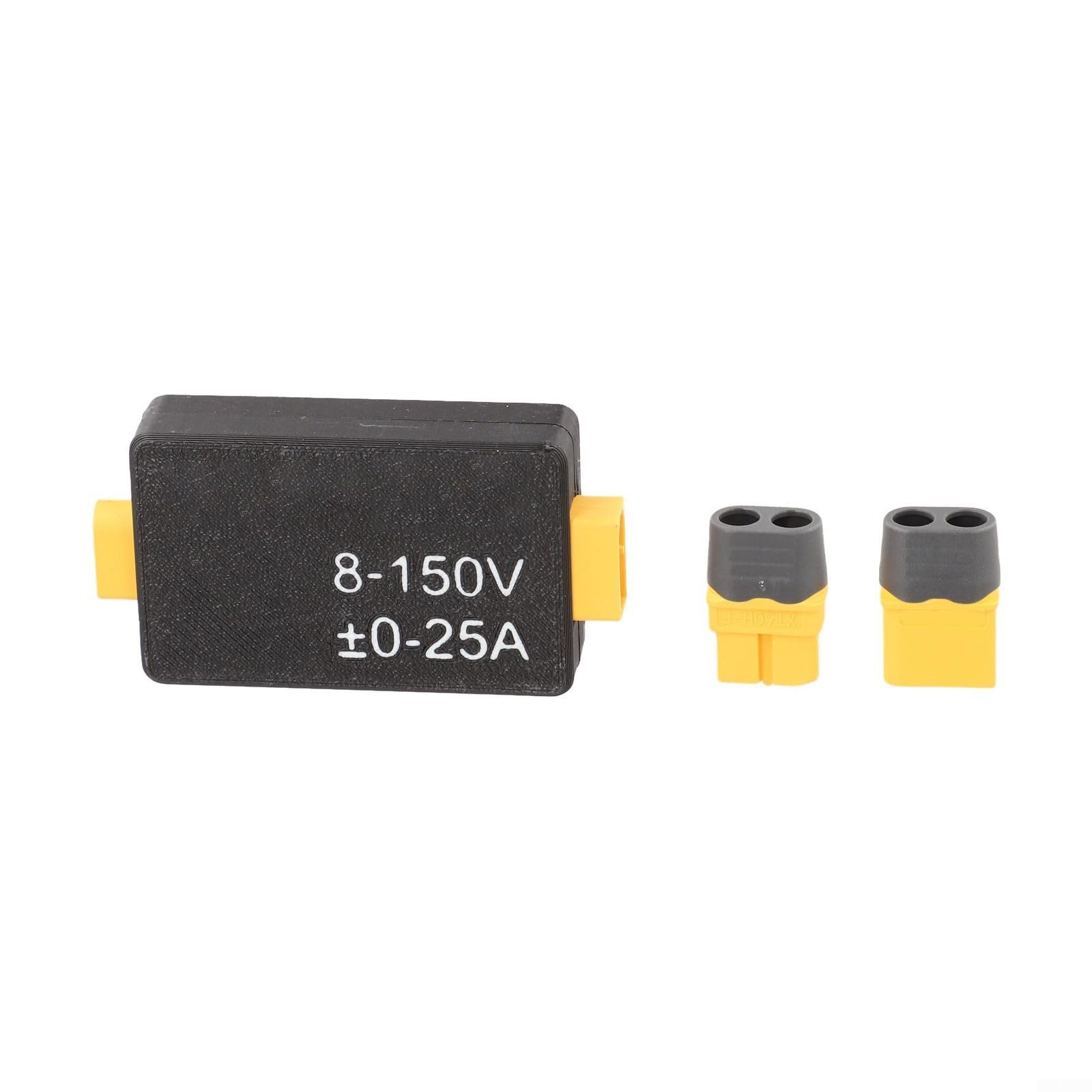 DC-Coulomb-Messgerät für LIPO-Batterietests, 8-150 V ± 50 A für XT90 vergoldete Schnittstelle, 1,5-Zoll-LCD-Display für Spannungskapazität und Leistungsüberwachung (A)