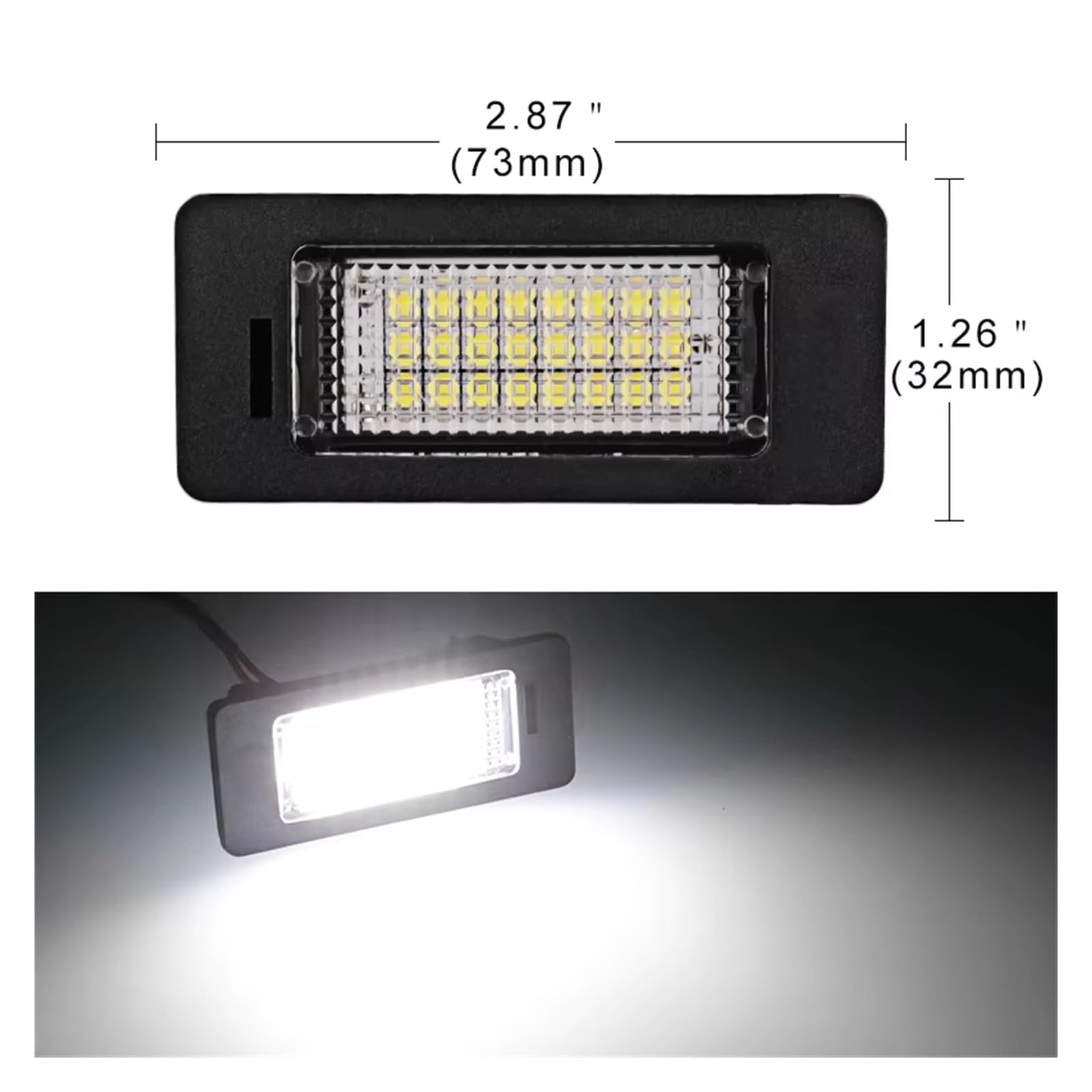 Lámpara de matrícula para A4, B8, A5, Q5, S5, S4 (2 Unidades) Luces LED de matrícula Blancas sin Errores Lámpara de matrícula LED para Coche