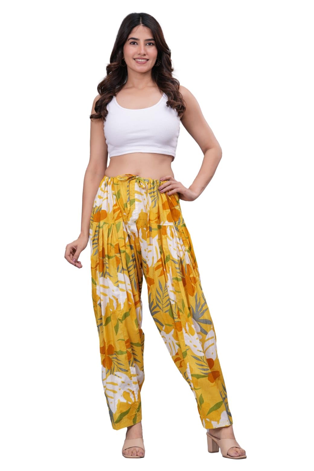 neha cration Women's Regular Fit Printed Cotton Patiala Salwar