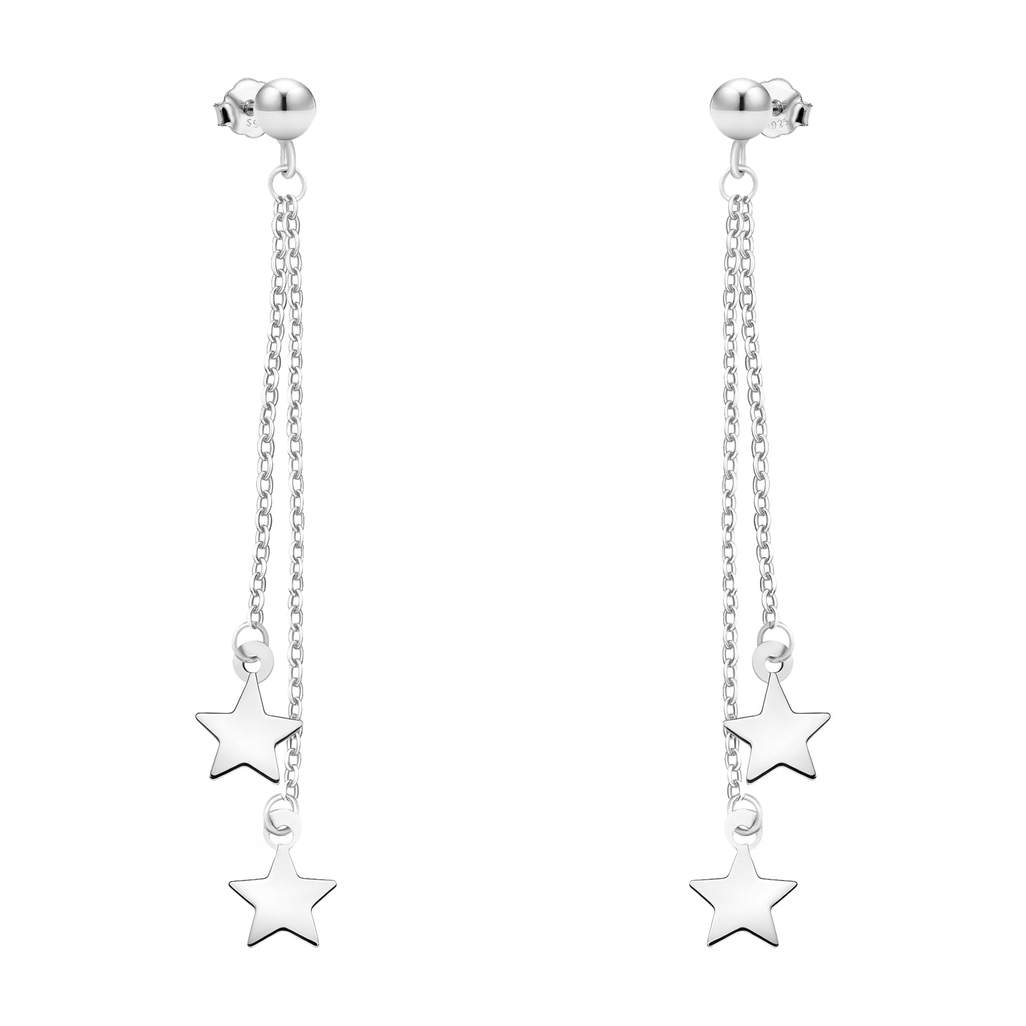 SOFIA MILANI - Orecchini Donna Argento 925 - Orecchini Pendenti a Sfera Stella - 20675