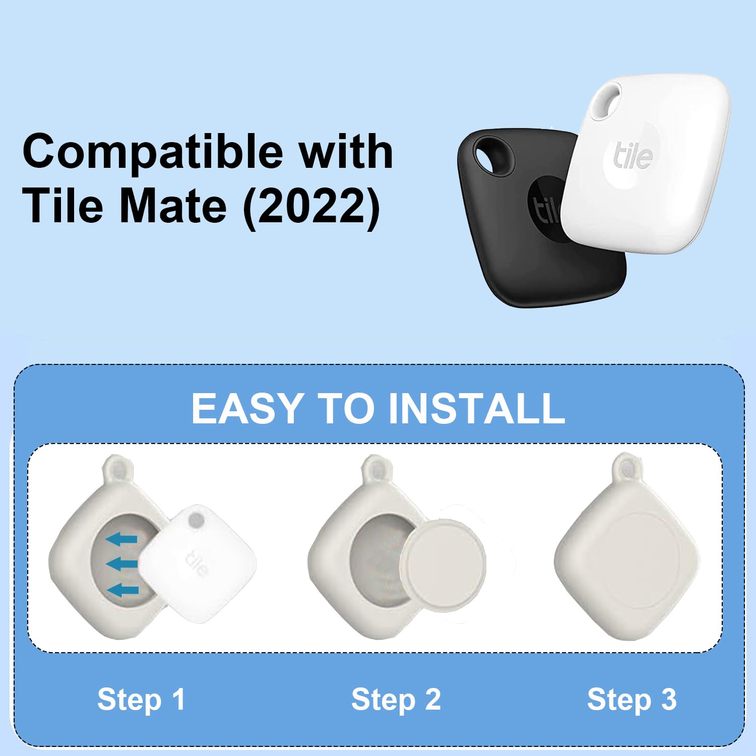 Étui Silicone Pour Tile Mate 2024 – 4 Packs Colorés (noir, Rose, Bleu, Vert) – Protection Légère