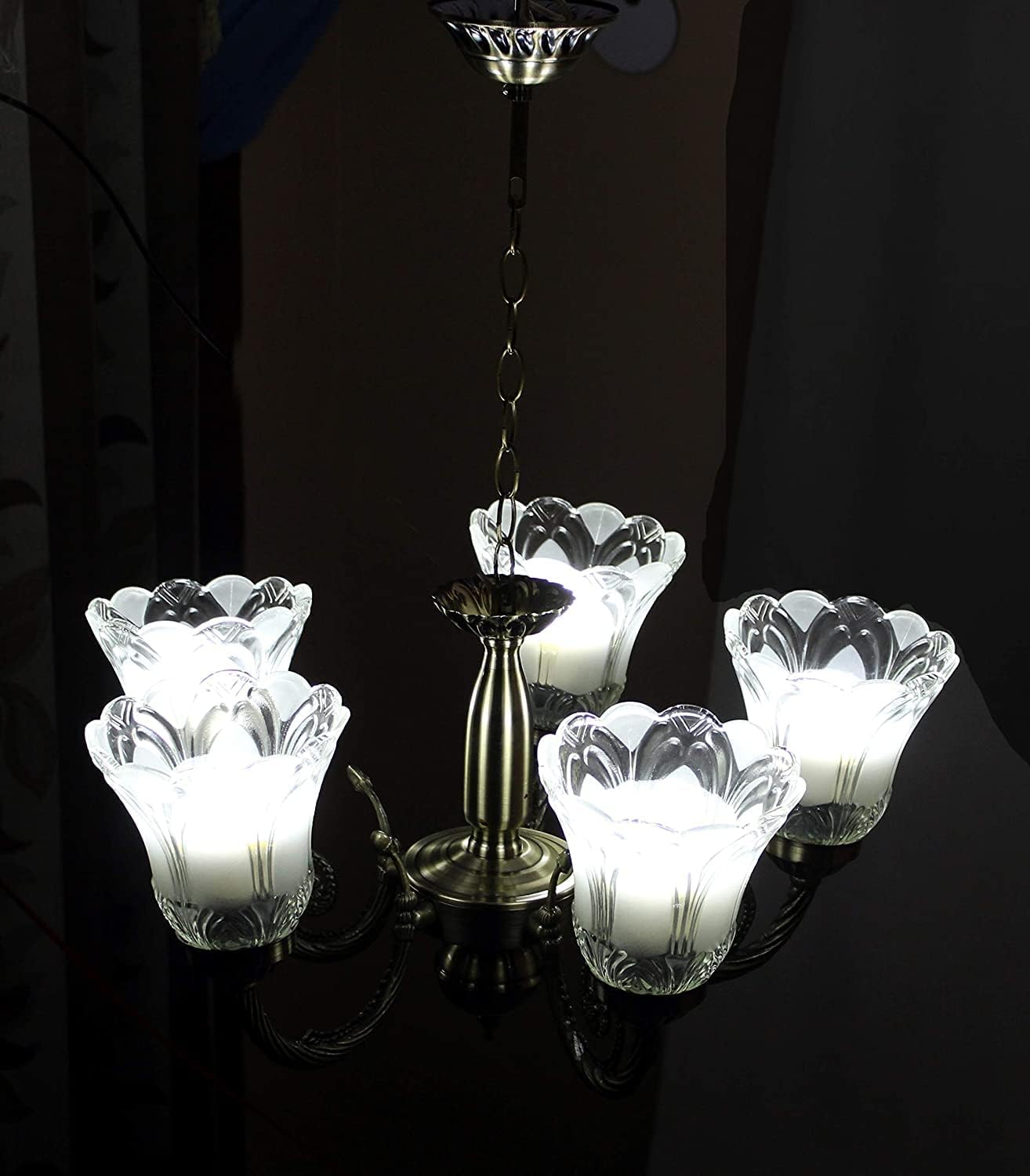 Modern Black Chandelier - Farmhouse Lighting -5