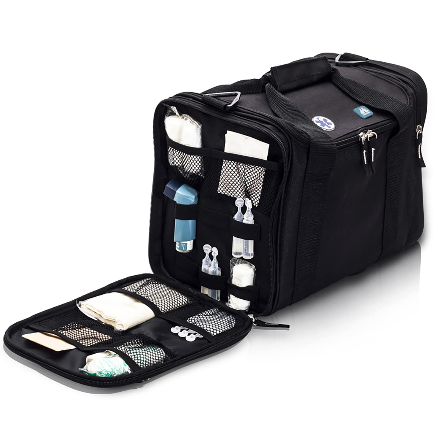 Mobiclinic, Trousse de premiers secours, Marque européenne, Sac d'urgence multifonctionnel, Sac médical, Trousse de premiers secours pour le sport, Grande taille, Couleur Noire