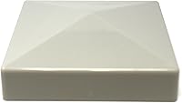 Vista 2 de True - Tapa para poste de valla de vinilo piramidal de plástico de 5 x 5 (5.000 in x 5.000 in), color negro o blanco, múltiples cantidades