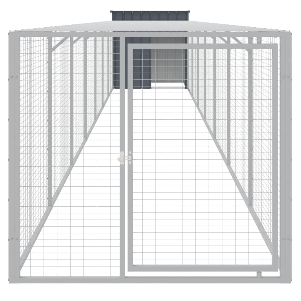 jaula de pollos con caño antracita 110 x 813 x 110 cm jaula de pollo galvanizado acero jaula de pollo, estiércol para aves de corral para gallinas, gansos, palomas y codornices