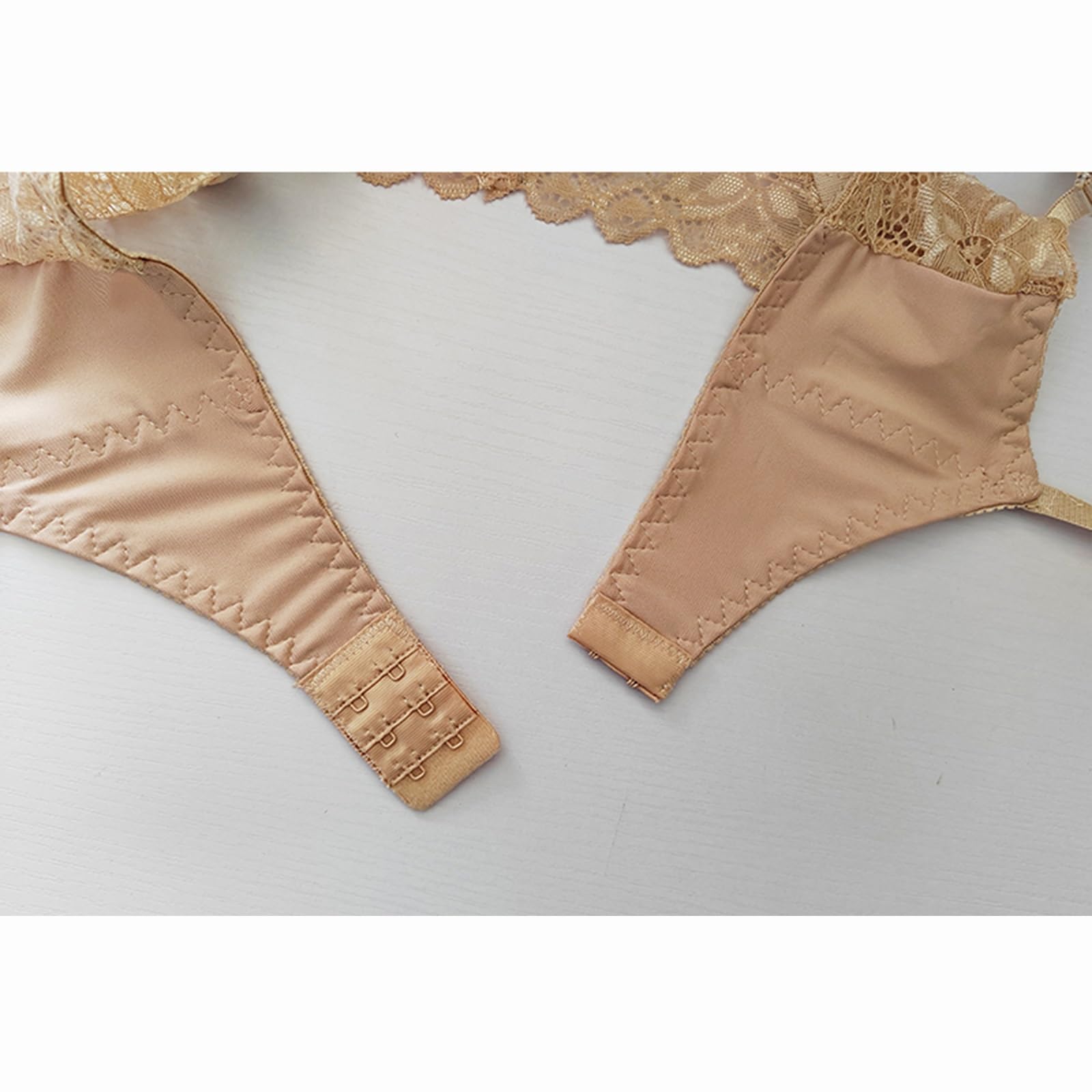 Donne Sexy Reggicalze per Calze Bretelle in Pizzo Lingerie A Rete con 4 Clip Regolabili Perizoma A Vita Alta(XL)