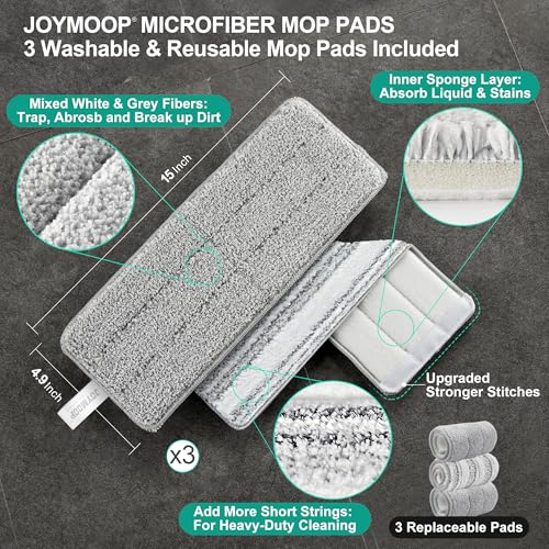 Image of JOYMOOP Flat Mop and Bucket Set, Commercial, White, Max531