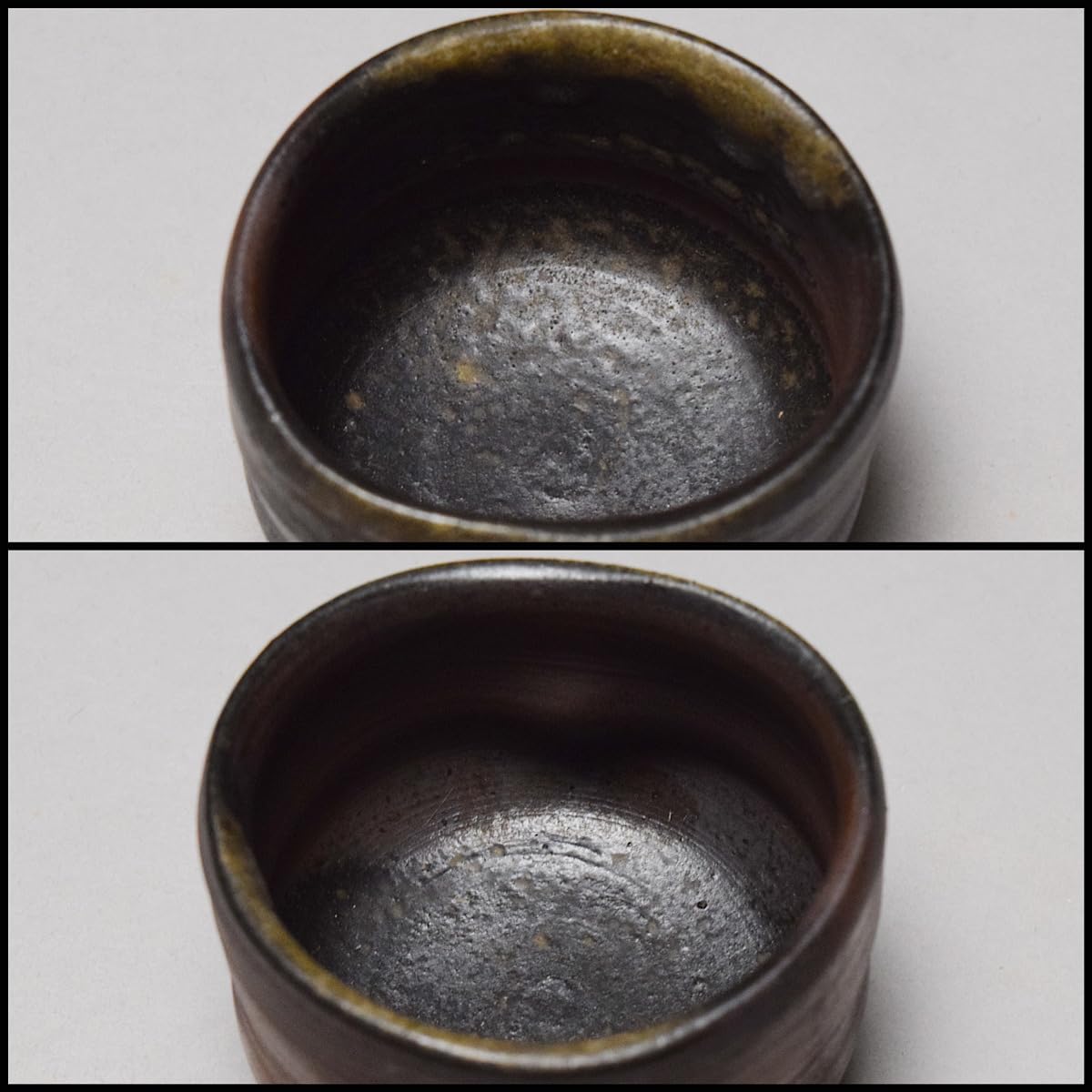 Amazon.co.jp: 松嶋勉備前窯変盃一対共箱酒器ぐい呑み杯猪口備前焼【d
