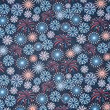Singer, 100% Cotton, Patriotic Fireworks in Navy Sky, Cut by Yard