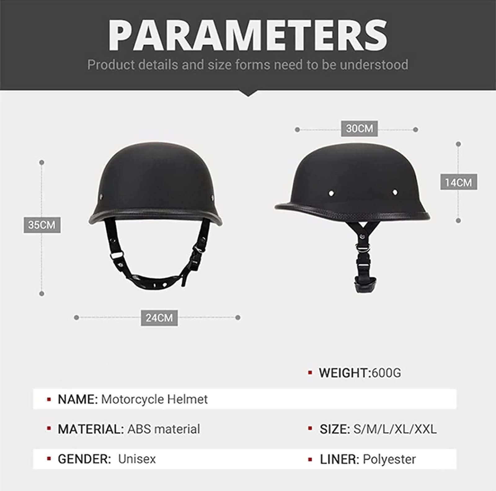 Volwassen Half Maat Open Motorhelm Retro Half Helm Mannen Vrouwen Duitse Jet Helm Vintage Zomer Fietsen Bromfiets Motor Scooter Half Shell Helm DOT/ECE Goedgekeurd,White 1,L