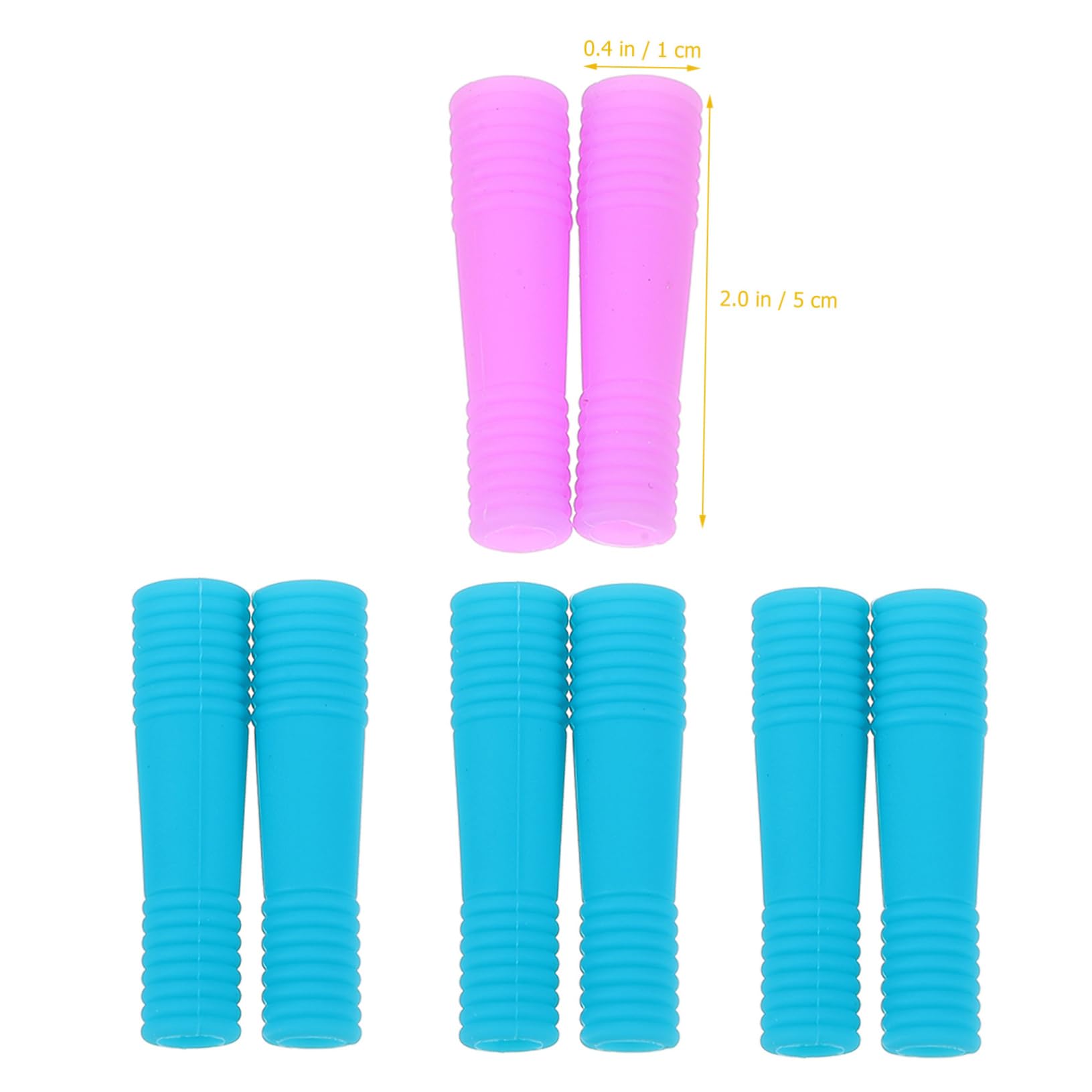 GOOHOCHY Ergonomic Cuticle Trimmer Handle Covers Non-Slip Beige for Manicure Scissors Set of 6 Random Color