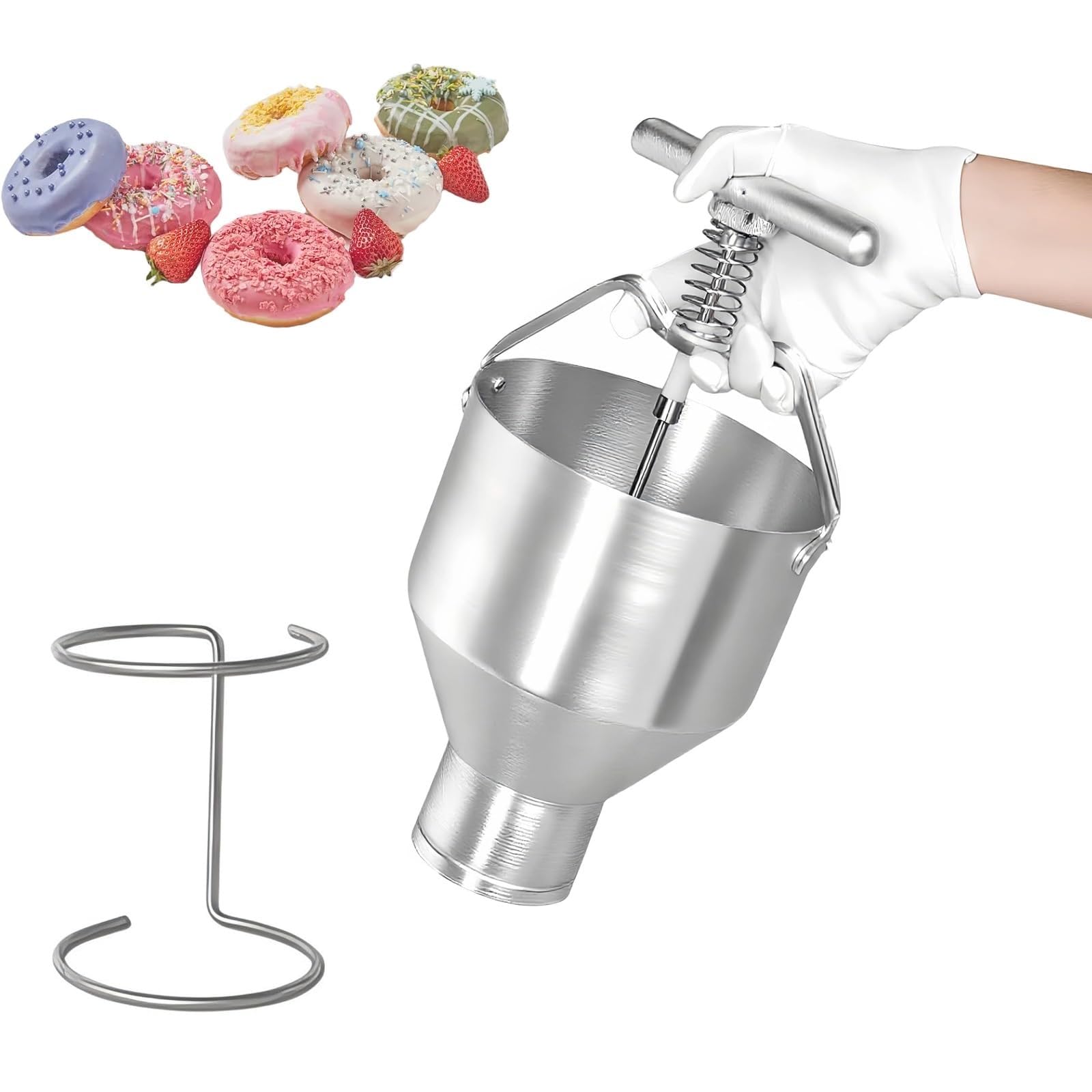Kommerzieller Donut-Spender, manueller 3-Liter-Teigspender mit Ständer, for die professionelle Donut-Produktion